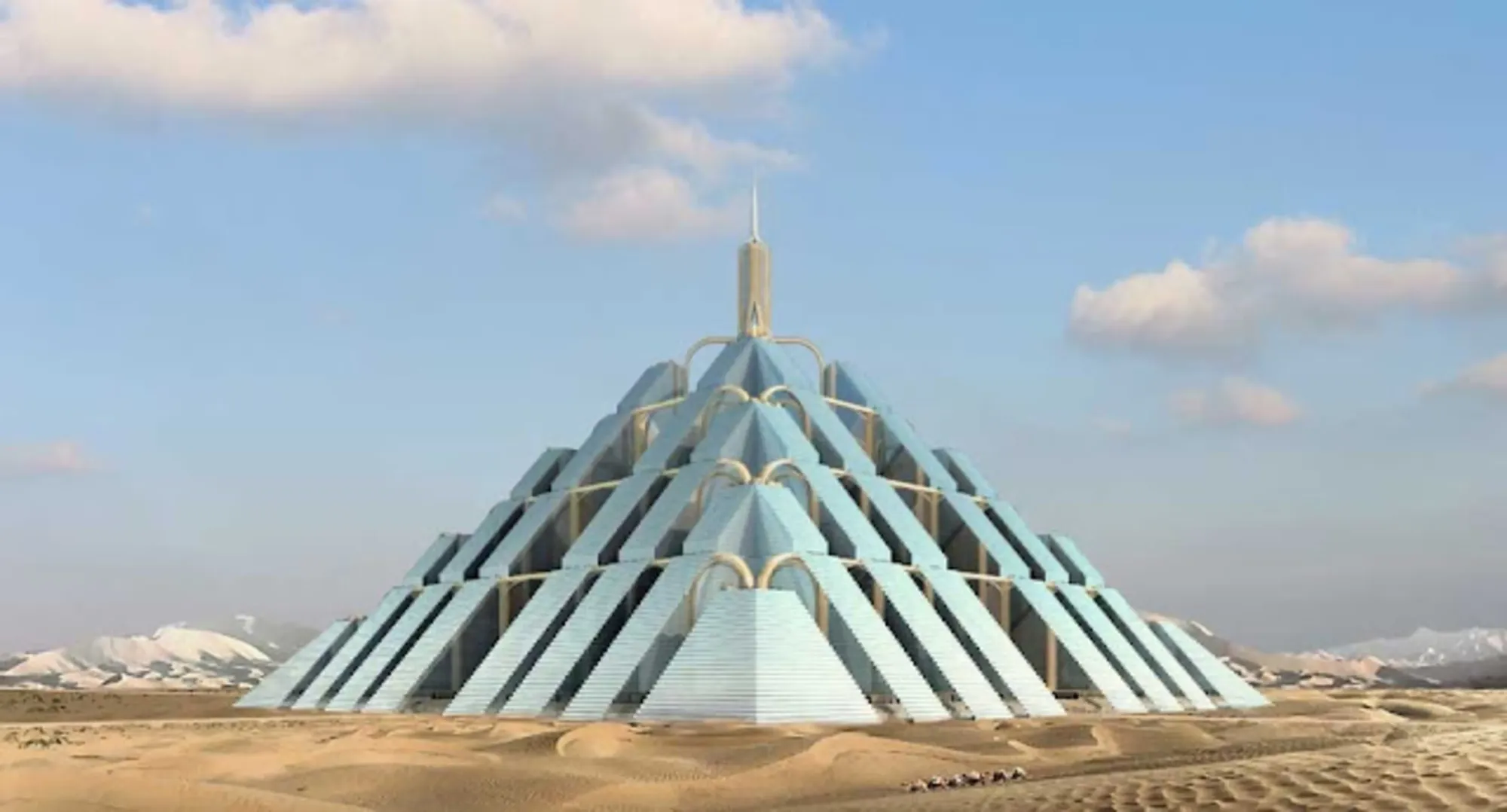 Dubai is building a carbon-neutral pyramid that can hold 1 million people.