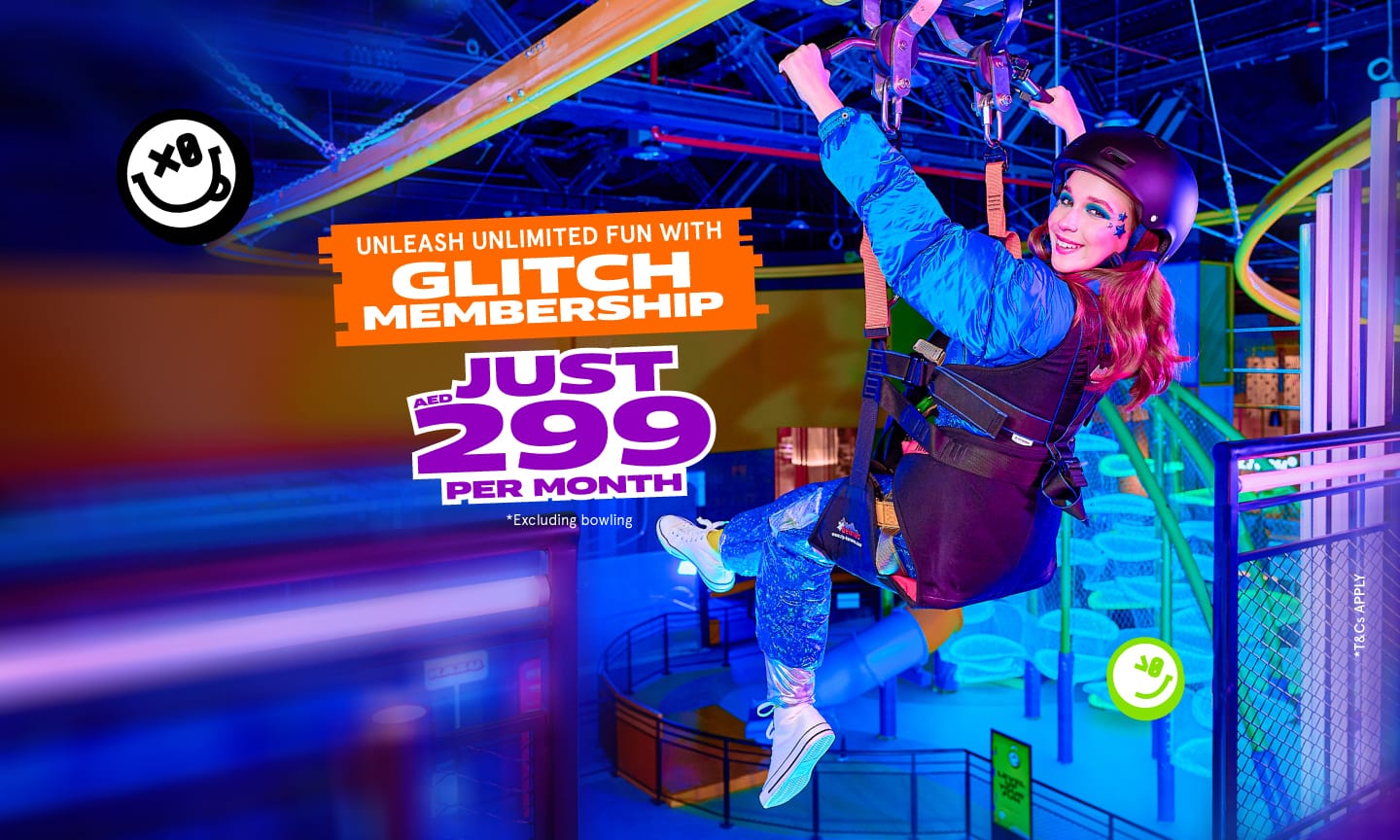 Try an Indoor entertainment center glitch in Al Ghurair Center for all ages