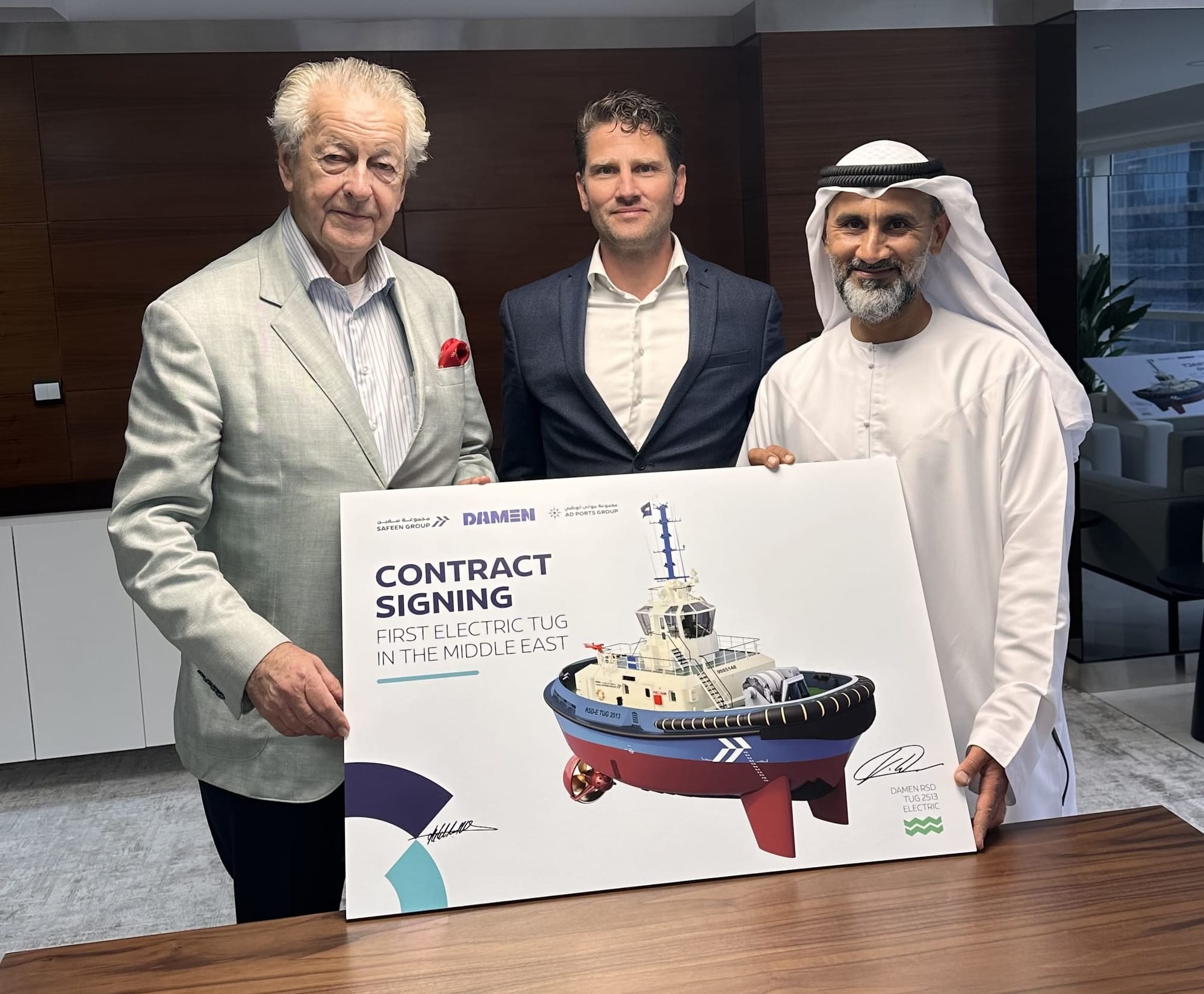 The first electric tug in the Middle East for the Marine Services fleet is being trialed by 'SAFEEN'.