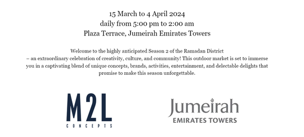 Ramadan Market is re-opened at Jumeirah Emirates Towers Hotel